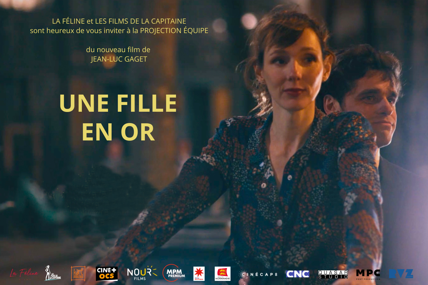 Invitation UNE FILLE EN OR - 1